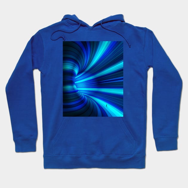 Blue mirrorlab  tunnel Hoodie by circlestances